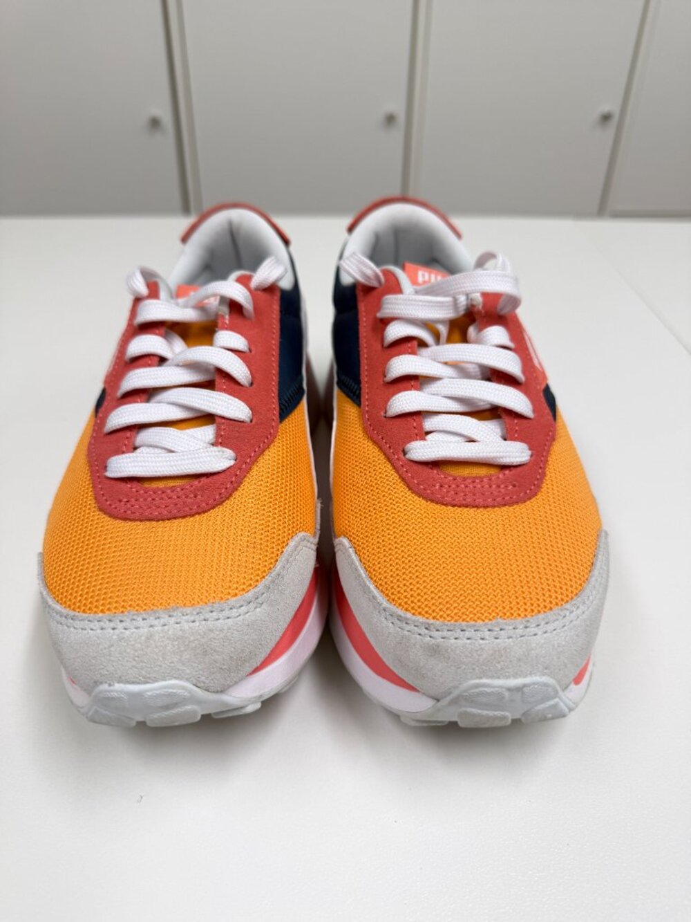 Puma Cruise Rider Retro Low-Top Platform Athletic Shoes Coral Orange Size 8 - Picture 3 of 5